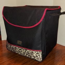 Floral Crop In Style Rolling Tote Bag Scrapbooking Tote Bag