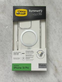 Brand New GENUINE Otterbox Symmetry MagSafe Case Clear iPhone 16 Pro + Screen Protector