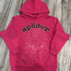Pink Sp5der hoodie - Medium