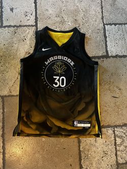 Youth Medium Stephen Curry Golden State Warriors Black Nike City Edition Jersey