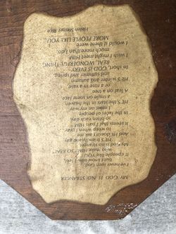 Poetry picture carved out of wood