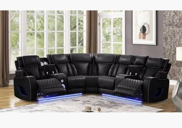 Brand new MASSAGING sectional sofa w/ Bluetooth speakers/ power reclining