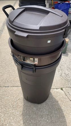 Three 30 Gallon Trash Containers