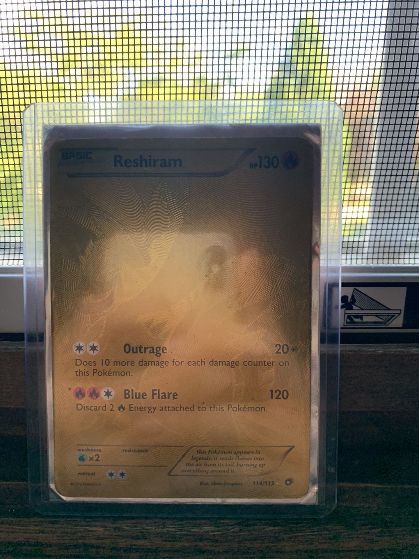 Secret rare reshiram full art Pokémon Card