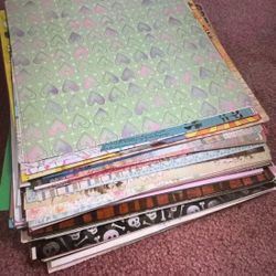 Huge scrapbook scrapbooking paper arts crafts bundle teacher school Tote 