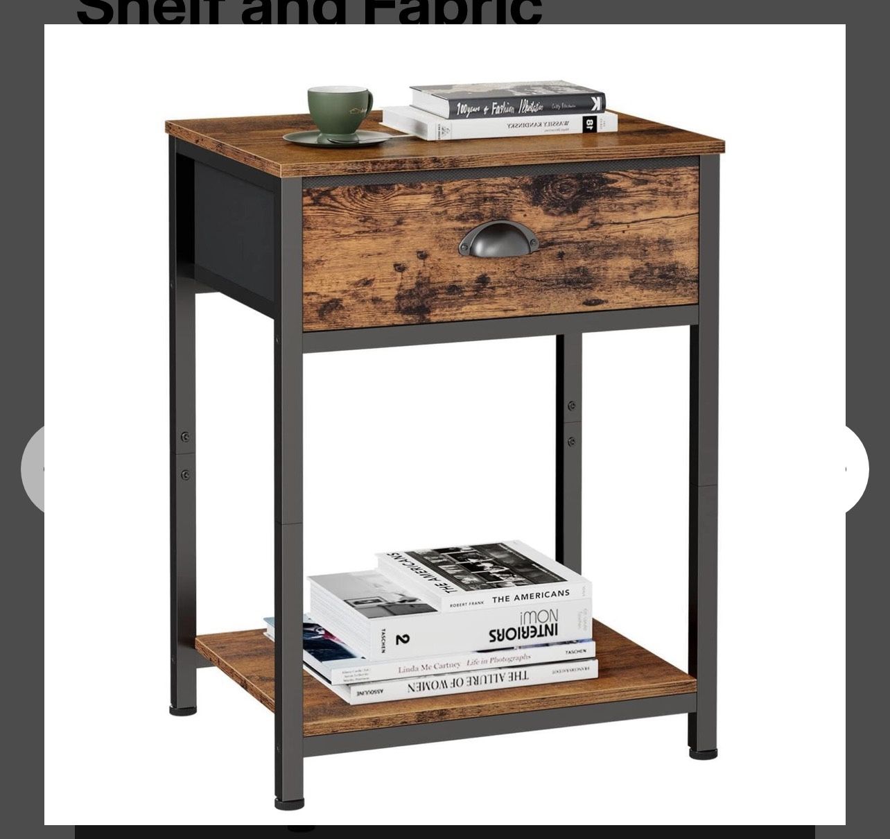 β¨ Rustic Nightstand / End Table β Drawer + Shelf β¨