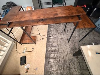 Long computer desk