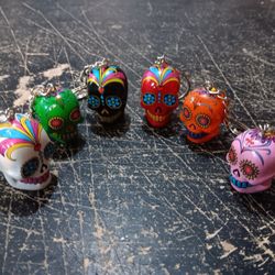 Day of the Dead  Keychain 6pcs Set