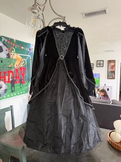 Black & Silver Gothic Princess Costume – Kids Size 7–8