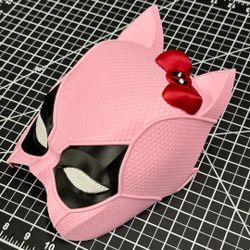 Deadpool Hello Kitty Mask 3D Printed Cosplay