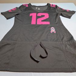 *Rare* Womens Medium pink and Charcoal Grey Nike Green Bay Packers NFL Jersey-Skirt #12 Arod 