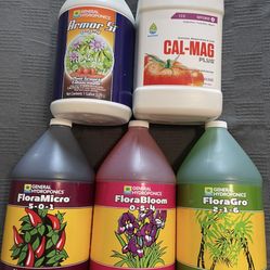 🚨 MOVING SALE - Complete Hydro Nutrient Bundle 5 Gal NEW $100 FIRM