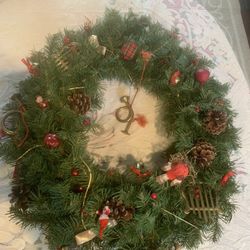 Two Christmas Wreaths, 22” Diameter