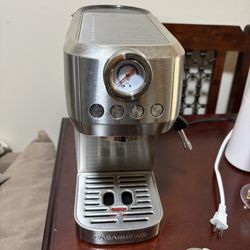 CASABREWS 3700 Essential Espresso Machine 20 Bar, Stainless Steel Cappuccino & Latte Machine with Steam Frother for Home, 43.9oz Water Tank