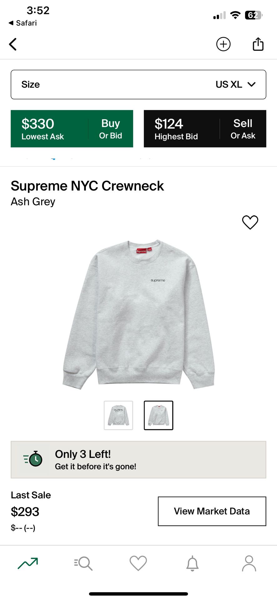 Supreme NYC Crewneck Size XL