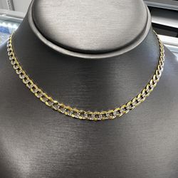 14k Diamond Cut Curb Link Chain
