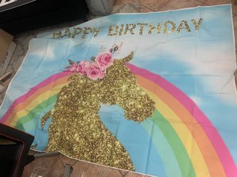 Unicorn rainbow backdrop