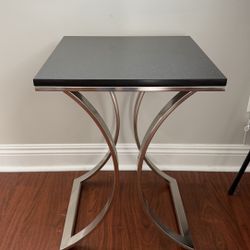 Black Marble Top Side Table