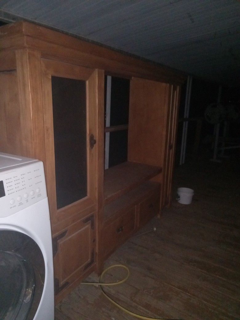 Oak Wood Entertainment Center