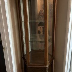 Curio Cabinet Glass Shelves And Light