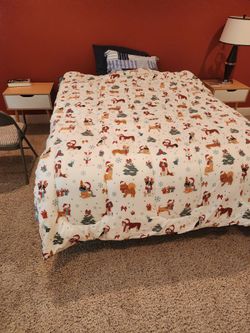 Queen mattress with frame $10  or best offer