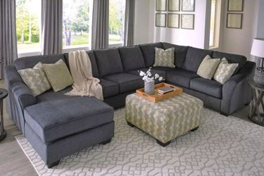 Sectional Couch in Slate Finish
