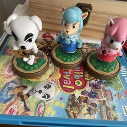 Nintendo Amiibo Figures KK Slider Reese Cyrus Animal Crossing Amiibo Festival Wii U Game