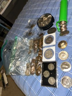 Coin Lot! Silver dimes quarters nickels copper Pennie’s wheat