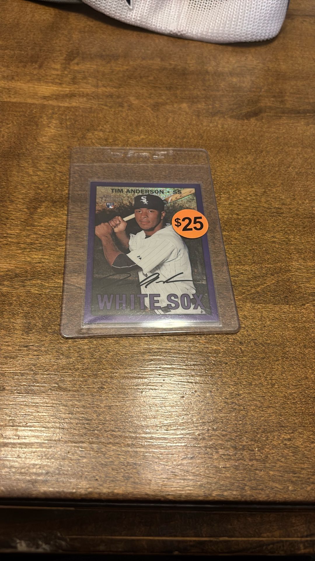 Chicago White Sox Tim Anderson 2016 Topps Heritage Purple Auto Parallel