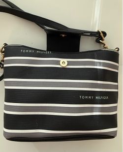 Black & Gray Striped Crossbody Bag – Tommy Hilfiger