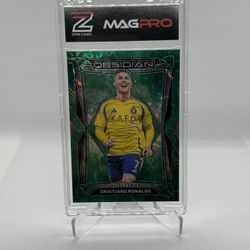 2024-25 Panini Obsidian Cristiano Ronaldo #75 Electric Etch Imperial Jade /26