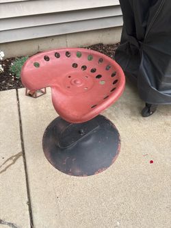 Antique vintage tractor seat stool