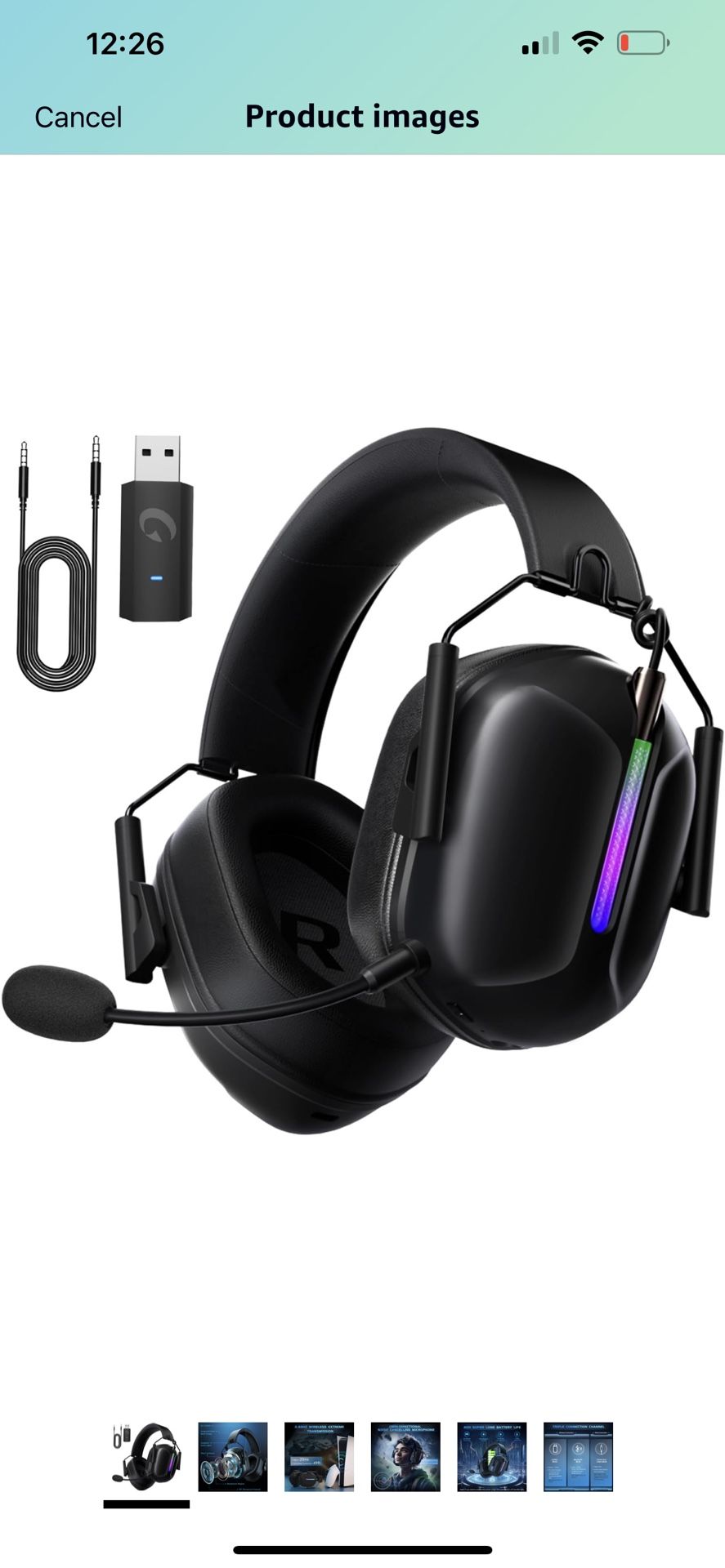 2.4GHz Wireless Gaming Headphones for PS5, PS4, PC, Nintendo Switch, Mac, Bluetooth 5.3 Gaming Headset with Microphone Noise Canceling, ONLY 3.5MM Wir