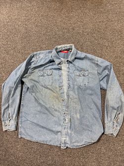 Wrangler Denim Button-Up Work Shirt size XLT