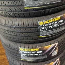 185/70/14 Blackhawk Tires 
