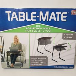 Table-Mate the adjustable table that slides to you