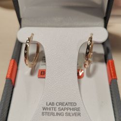 White Sapphire Earrings 