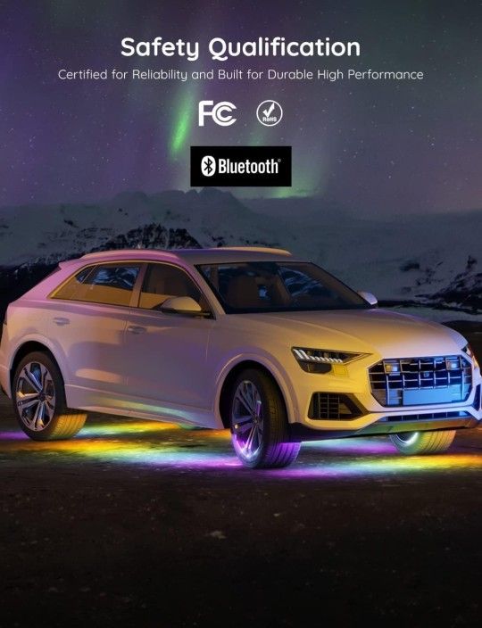 Govee Car Underglow Lights, 8 pcs RGBIC Under Car Lights