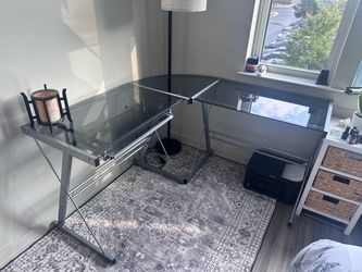 Glass office desk