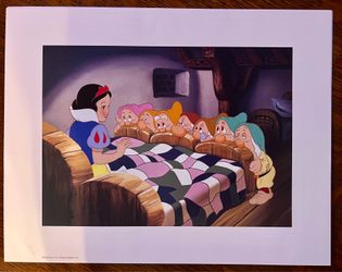 Vintage 2001 Walt Disney's Snow White and the Seven Dwarfs Lithographs (4)