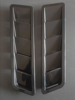 Pair of Black Plastic Universal Vent Scoops