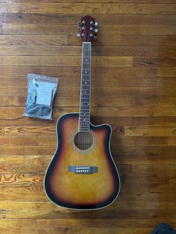 Best Choice Products 41” Beginner Acoustic Guitar Starter Set – Sunburst