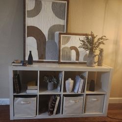 White Cube Organizer With 8 Cube Storage 