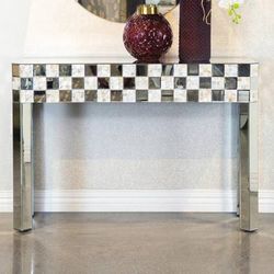 Checkered Pattern Console Table! Lowest Prices Ever!