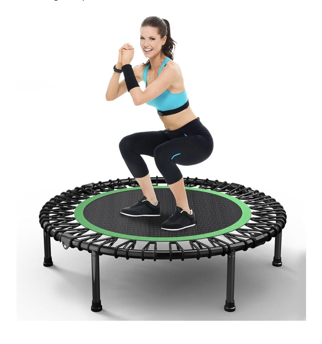 Brand New 40"Rebounder Trampoline for Adults with Bungee Cords, Portable Fitness Exercise Mini Trampoline