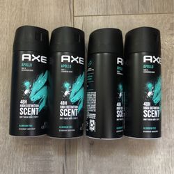 4 Axe Apollo Body Spray 4.0 Oz Each