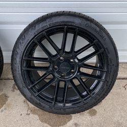 Black Rims 18inch And Tires Set Of 4