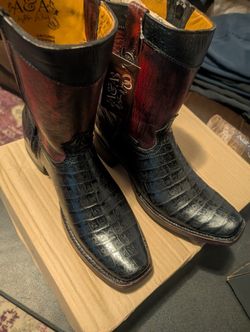 Zipper Leather Boots