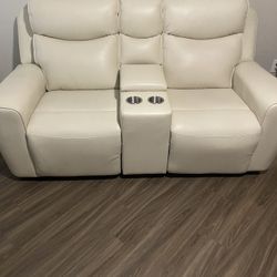 Leather Recliner Sofa & Chair Set