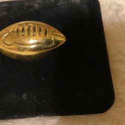 Gold tone Football Brooch